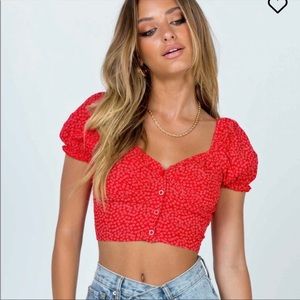 Princess Polly Laura Top Red